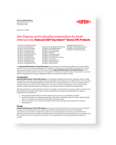 Customer Processing and Transport Safe Handling