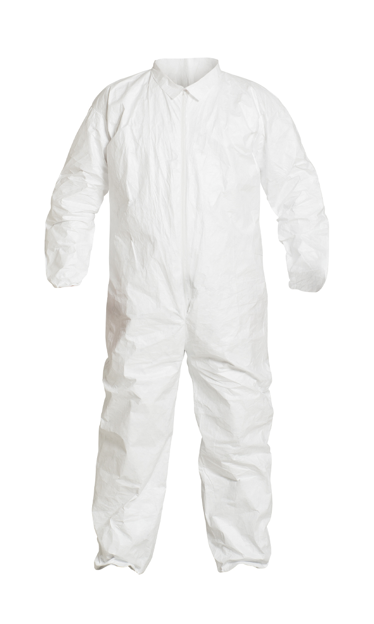 DuPont™ Tyvek® 400 Coverall, TY127S, Hood, Elastic Waist, Wrists & Ankles,  Serged Seams