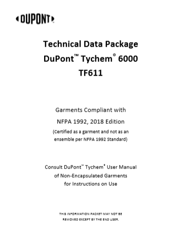 Dupont Tychem 6000