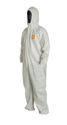 DuPont ProShield 60 NG122S Disposable Protective Coverall with Elastic Cuff Hood and Boots Pack of 25 4X-Large White 
