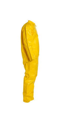 Yellow Pack of 12 3X-Large QC120BYL3X001200 DuPont Tychem 2000 QC120B Disposable Chemical Resistant Coverall with Bound Seams and Open Cuff 
