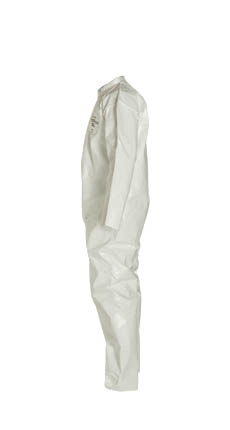 Disposable Pack of 12 Bound Seams Elastic Cuff White 3XL DuPont Tychem 4000 SL122B Chemical Resistant Coverall with Hood and Boots
