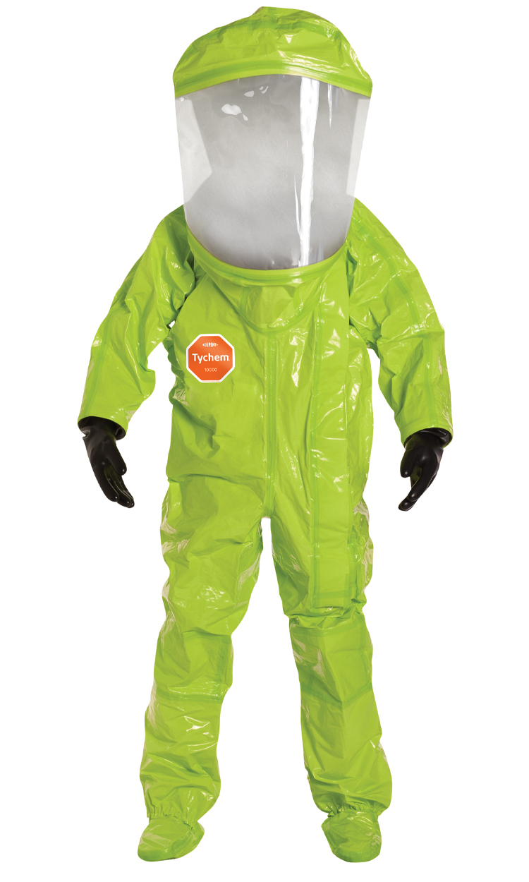 1 DUPONT TYCHEM SL525TWH2X000100 Fully Encapsulated Level B Lab Suit coveralls