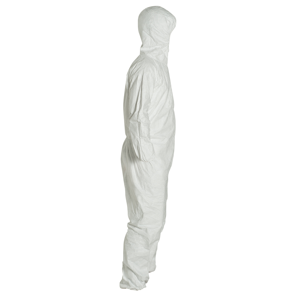 White Pack of 6 DuPont Tyvek 400 TY125S Disposable Protective Coverall with Elastic Cuffs 3X-Large 