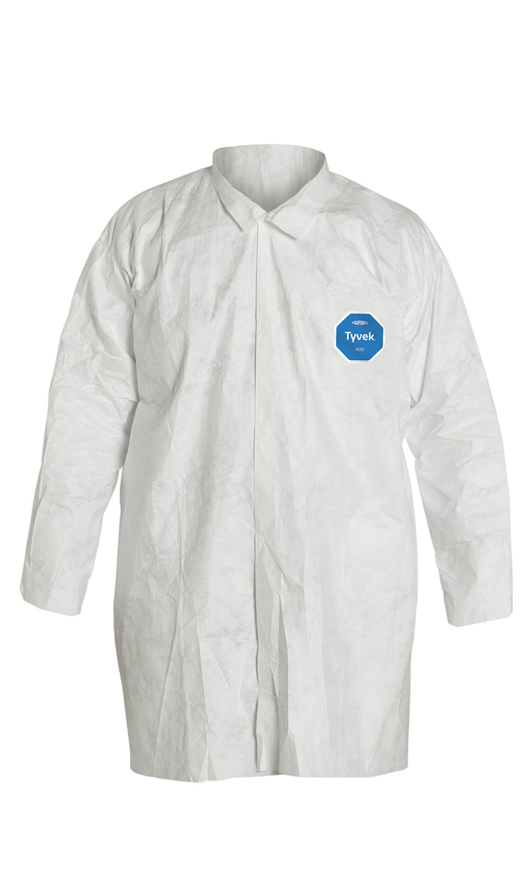 DUPONT Hooded Disposable Coveralls, White, Tyvek(R) 400, zipper – Kyrios  Soter Scientific