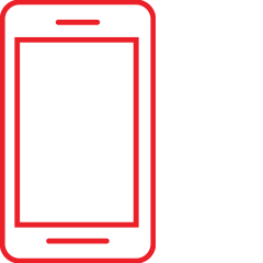 Red smartphone icon