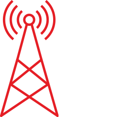 Telecom icon red