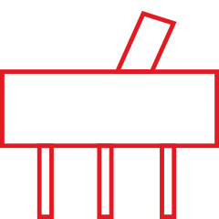 Red switch relay icon