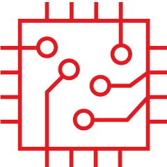 Electrical & electronics red icon